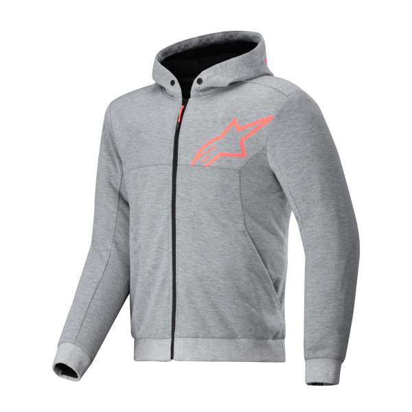 Alpinestars Alpinestars chrome v2 sport hoodie grey heather red fluo 